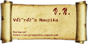 Vörös Nauzika névjegykártya