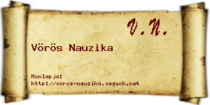 Vörös Nauzika névjegykártya